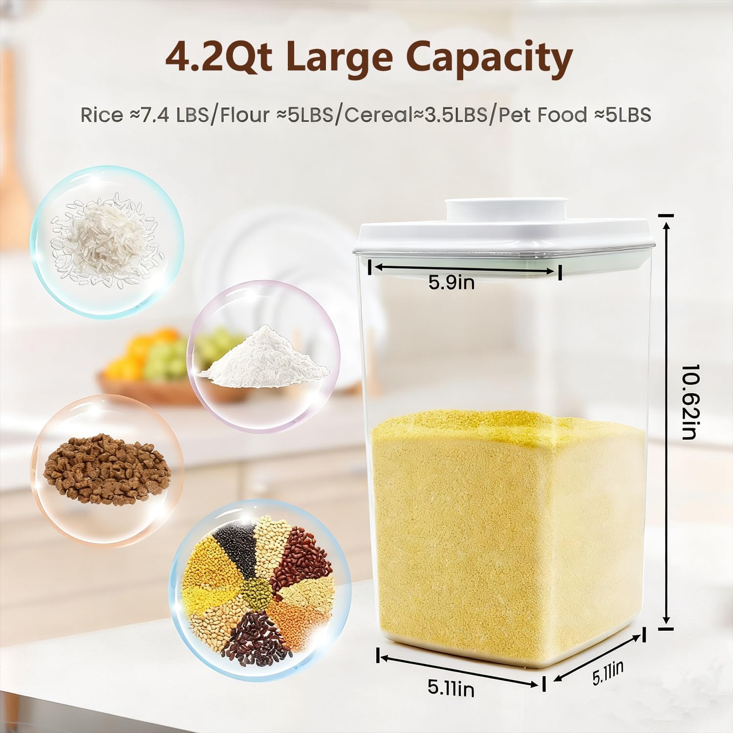 ชุดกล่องเก็บอาหารสุญญากาศขนาดใ - Food Storage With Scoop บทวิจารณ์และราคา