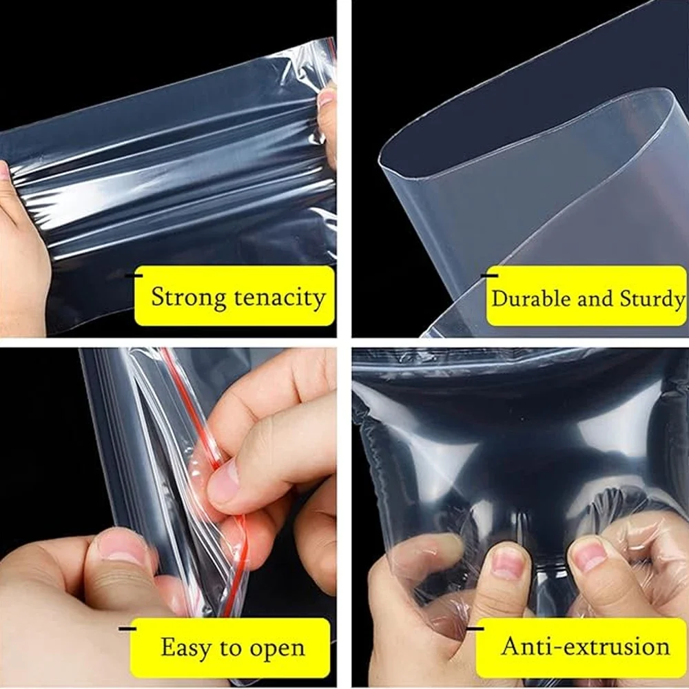 100-1000 ชิ้นถุงใสแบบปิดได้ขนา - Food Storage Locker บทวิจารณ์และราคา