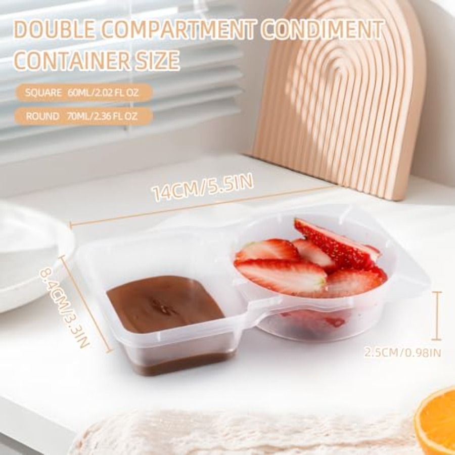 ภาชนะใส่ขนมแบบใช้ซ้ำได้พร้อมฝา - Portion Control Container บทวิจารณ์และราคา