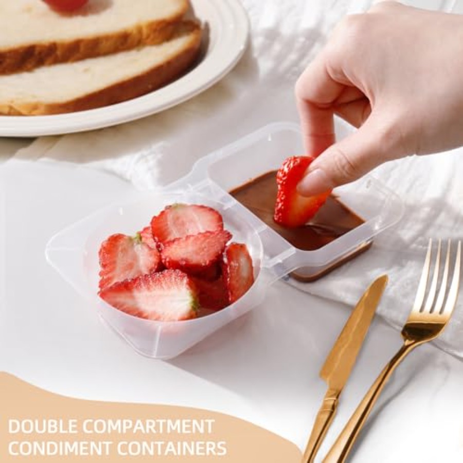 ภาชนะใส่ขนมแบบใช้ซ้ำได้พร้อมฝา - Portion Control Container บทวิจารณ์และราคา