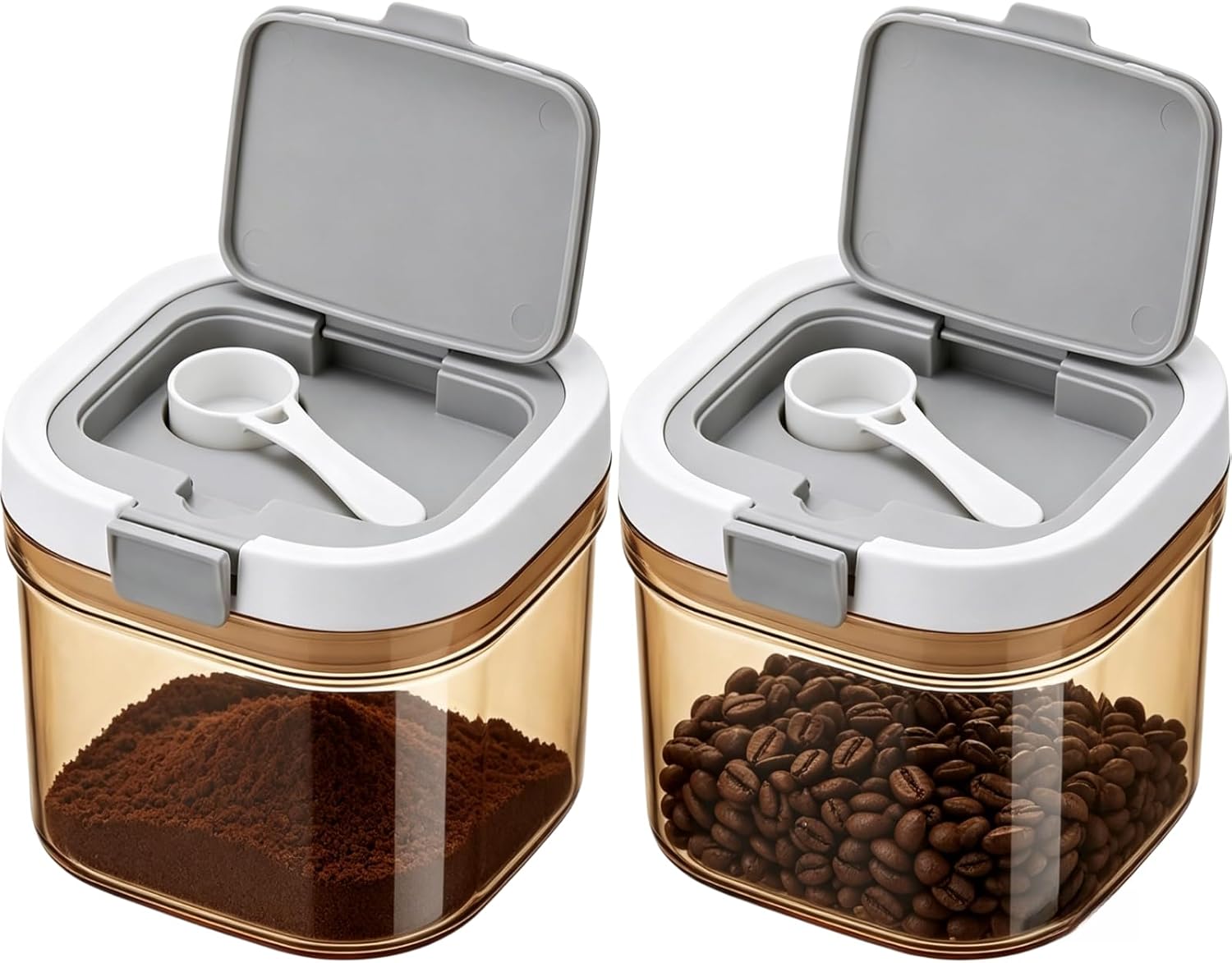 กระป๋องใส่กาแฟ 2 ชิ้น พร้อมที่ - Food Storage With Scoop บทวิจารณ์และราคา
