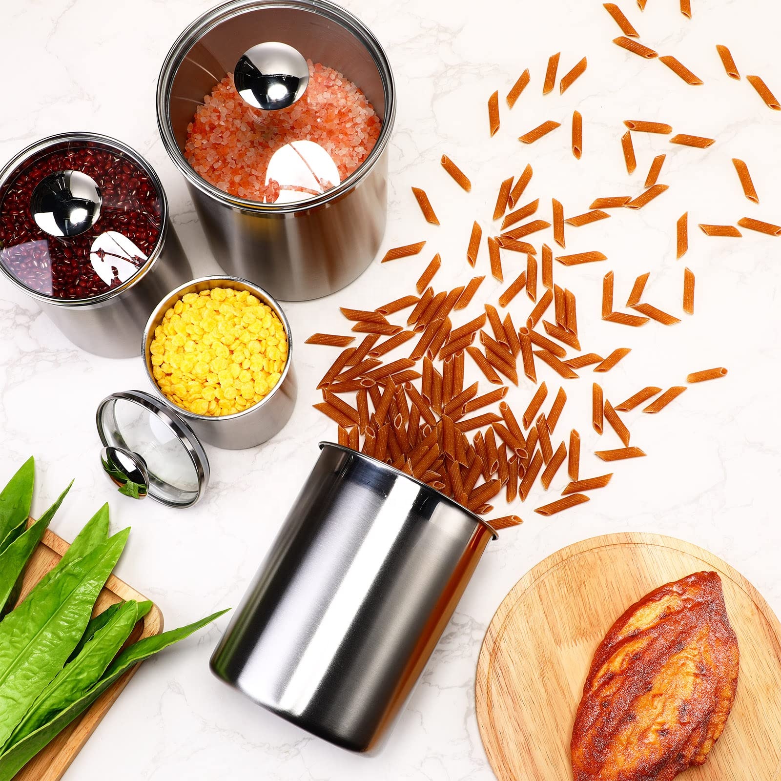 ชุดกระป๋องเก็บอาหารสแตนเลสสำหร - Food Storage Glass Containers บทวิจารณ์และราคา