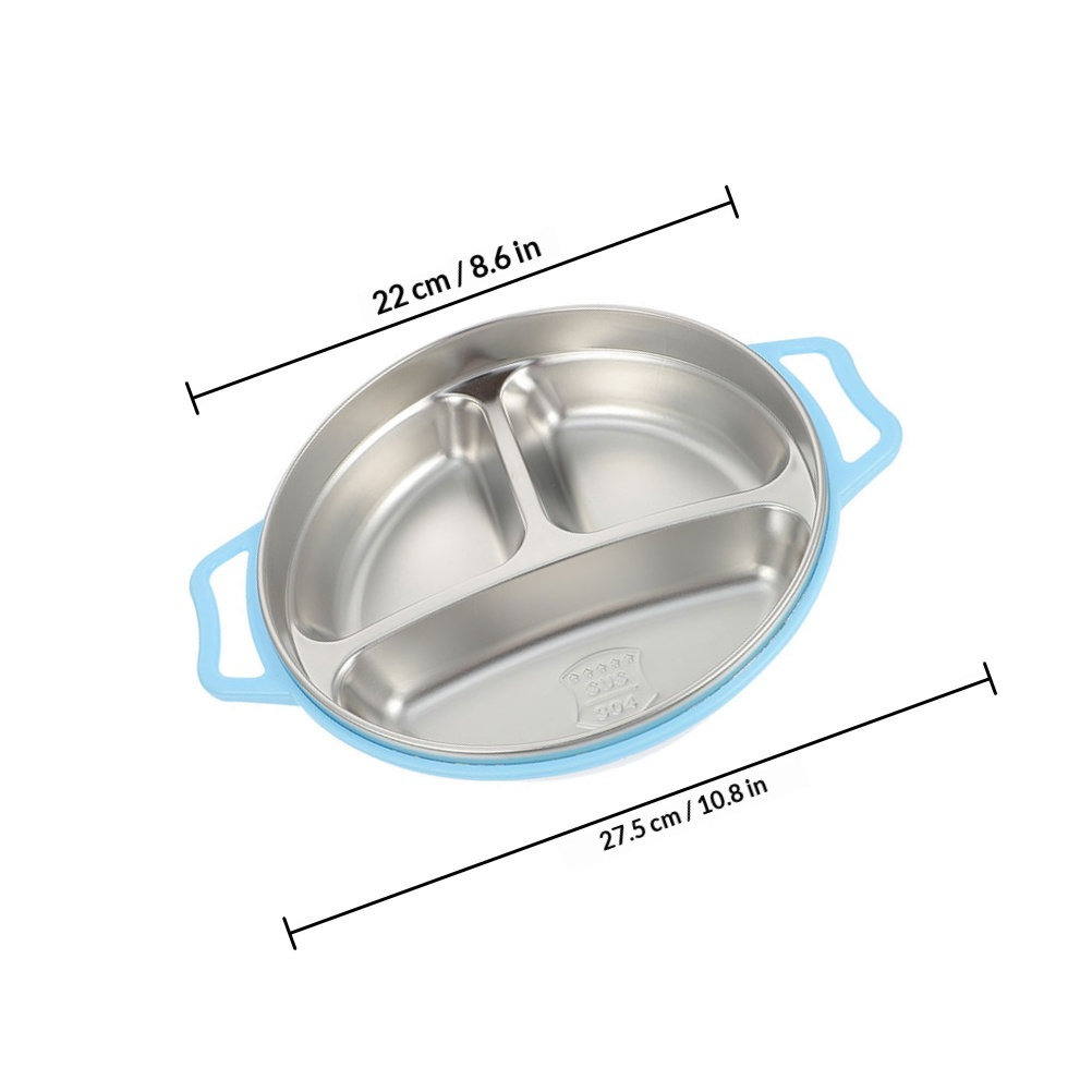 จานแบ่งช่องสแตนเลสสำหรับเด็ก   - Food Storage Safe บทวิจารณ์และราคา