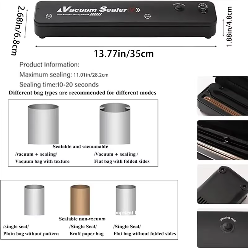 เครื่องซีลสูญญากาศคุณภาพสูง ปี - Food Storage Vacuum บทวิจารณ์และราคา