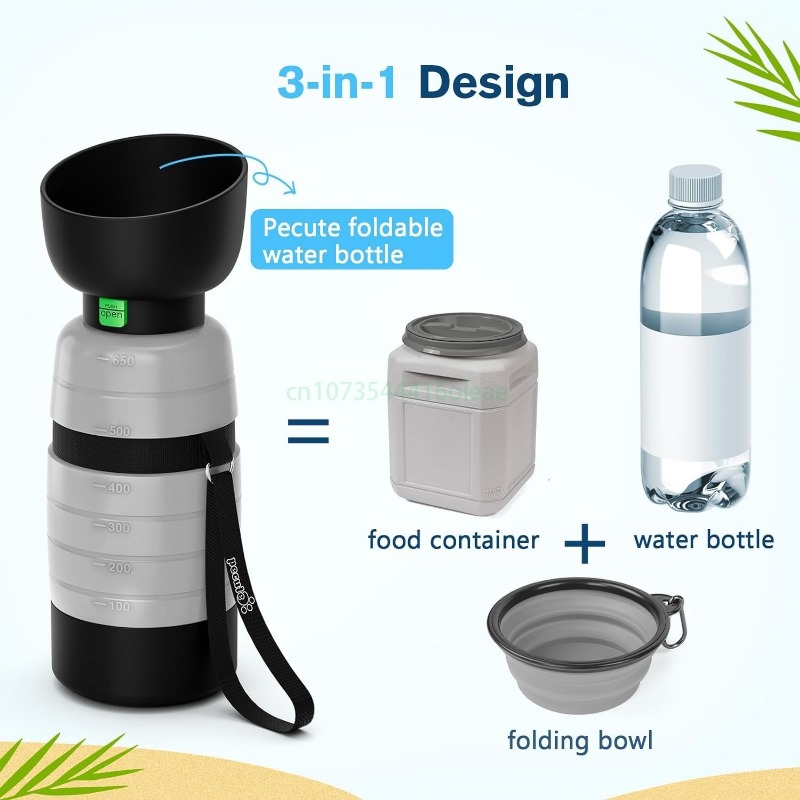 ขวดน้ำสุนัขขนาด 650 มล. พร้อมภ - Portion Control Container บทวิจารณ์และราคา